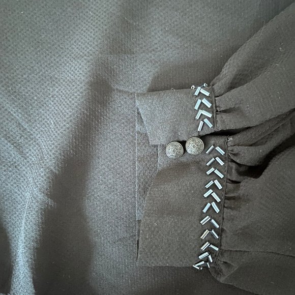 NWT Free People black blouse top shirt small - Picture 5 of 6